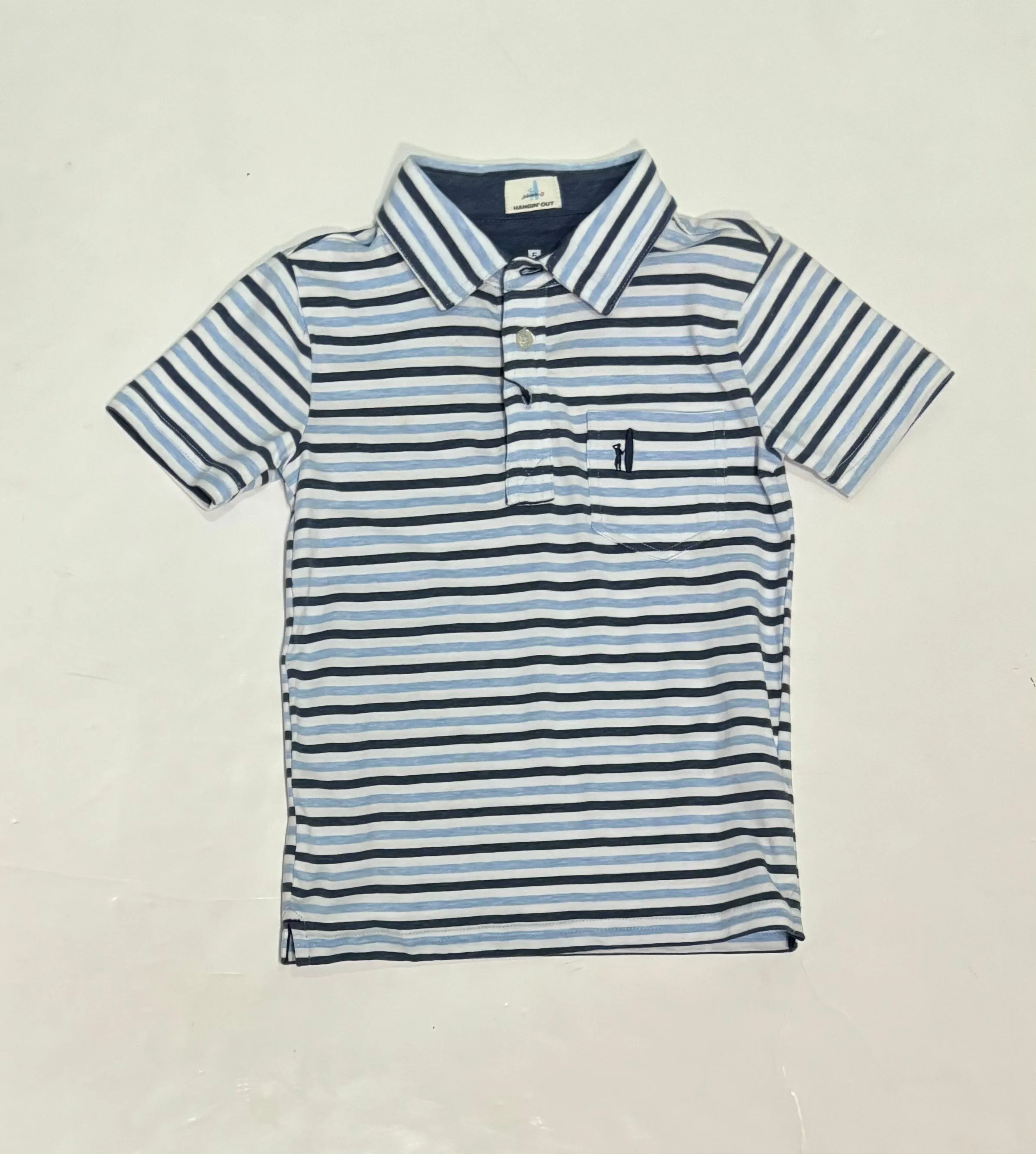 Palmetto StripeThree Button Polo