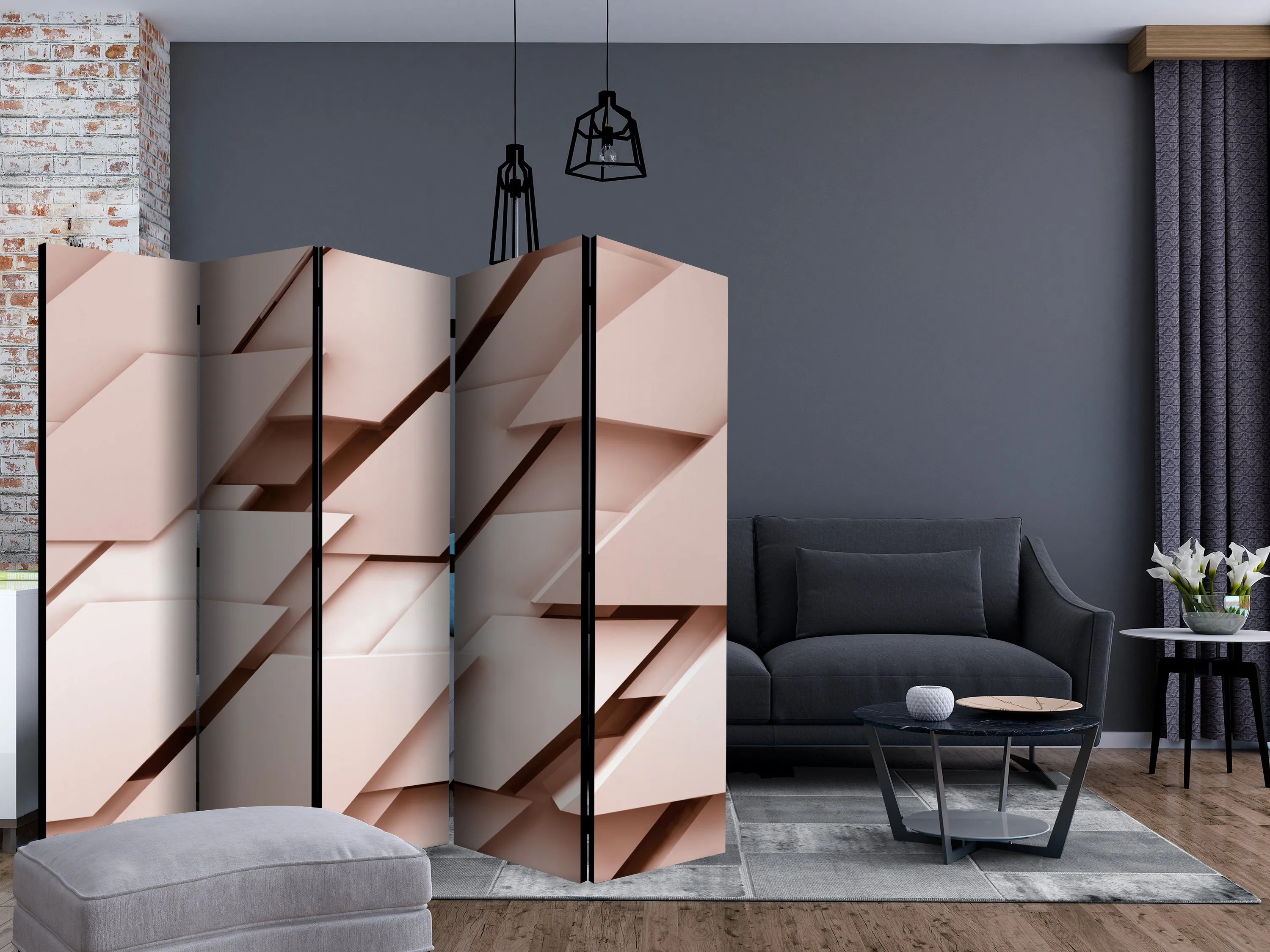 Paravento Think Pink II [Room Dividers]