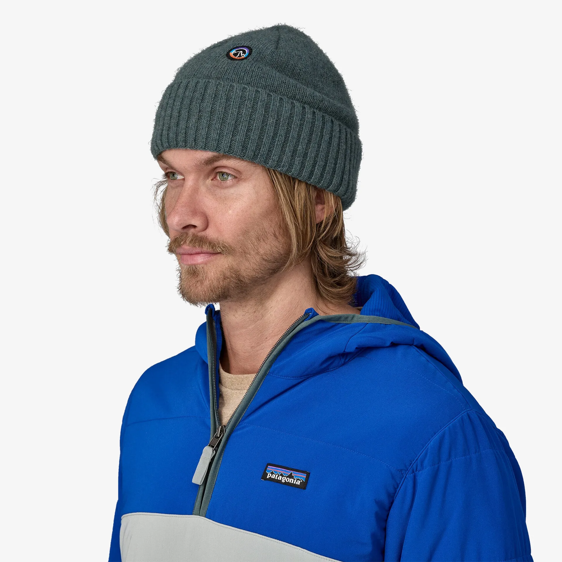 Patagonia Brodeo Beanie - Fitz Roy Icon: Nouveau Green