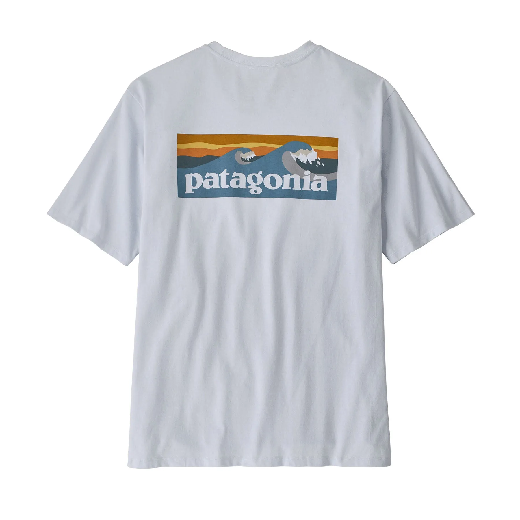 Patagonia Men's Boardshort Logo Pocket Responsibili-Tee - White