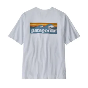 Patagonia Men's Boardshort Logo Pocket Responsibili-Tee - White