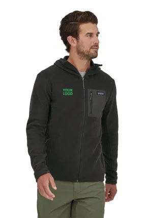 Patagonia Mens R1 Air Full-Zip Custom Hoodies, Black