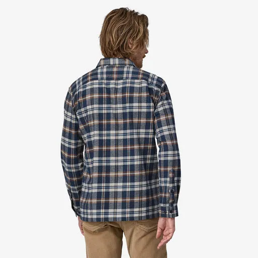 Patagonia Organic Cotton Fjord Flannel Long Sleeved Shirt - Fields: New Navy