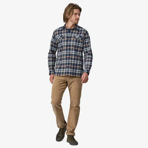 Patagonia Organic Cotton Fjord Flannel Long Sleeved Shirt - Fields: New Navy