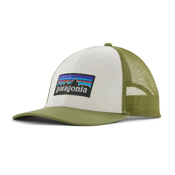 Patagonia P-6 LoPro Trucker Cap - White / Buckhorn Green