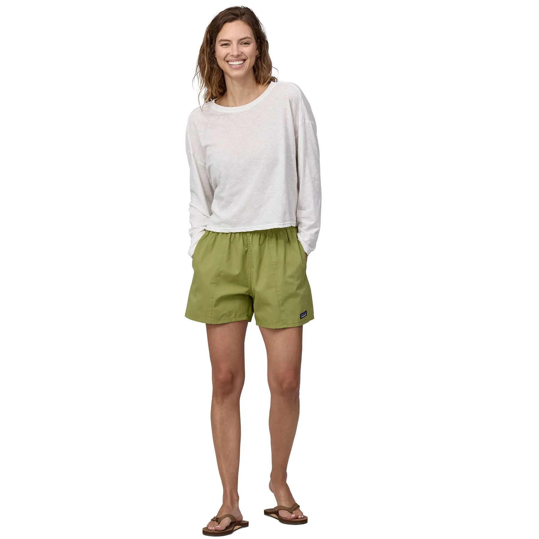 Patagonia Women's Funhoggers Shorts 4 - Buckhorn Green