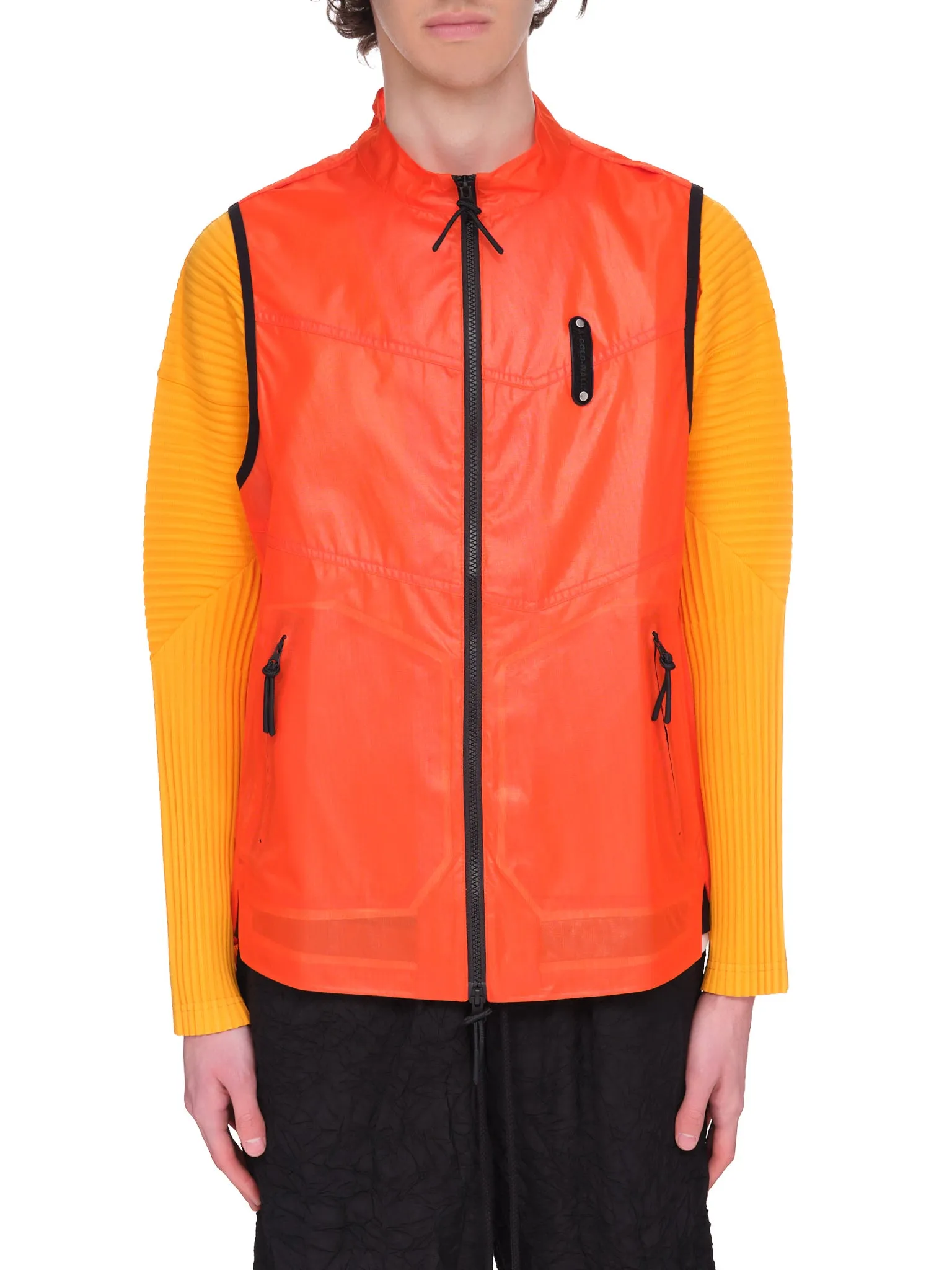 Patch Pocket Woven Vest (ACWMO076-RICH-ORANGE)