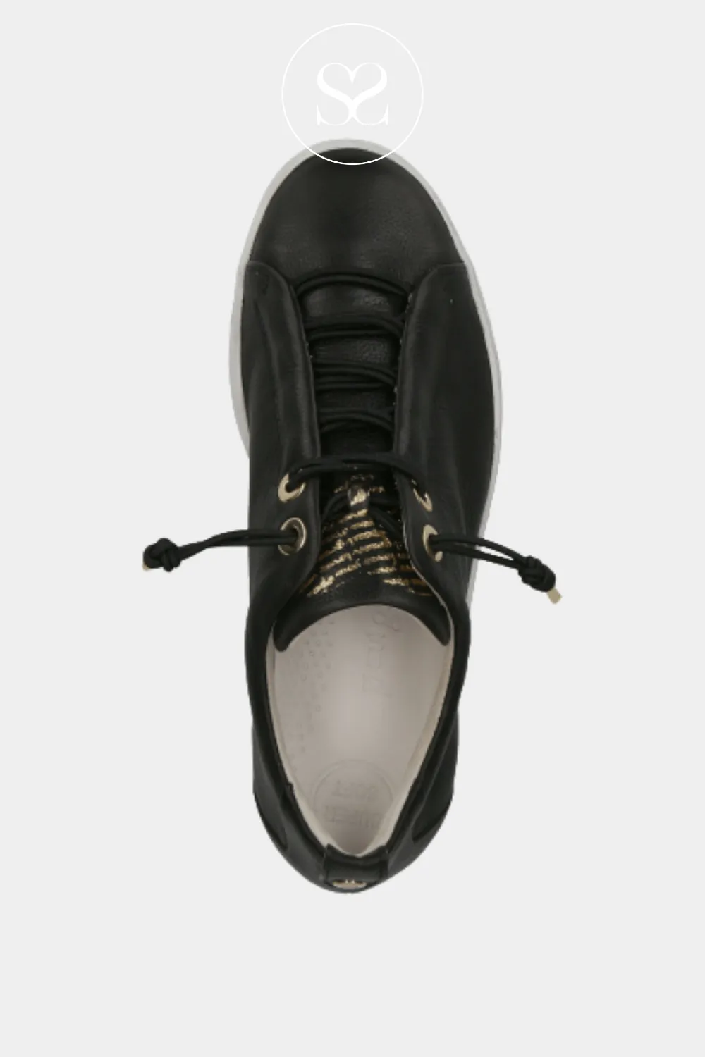 PAUL GREEN 5017-023 BLACK SLIP ON TRAINERS