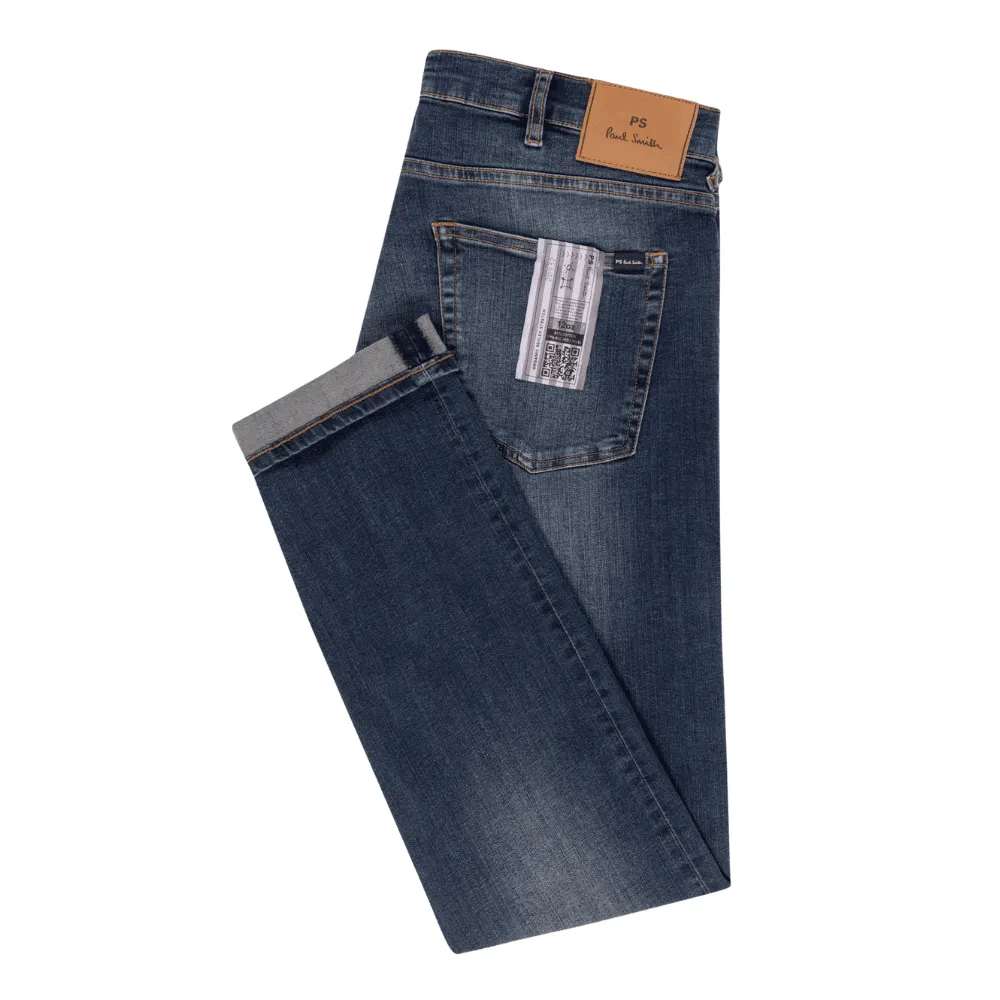 Paul Smith Tapered-Fit Antique-Dark Wash 'Reflex' Jeans | Menswear Online