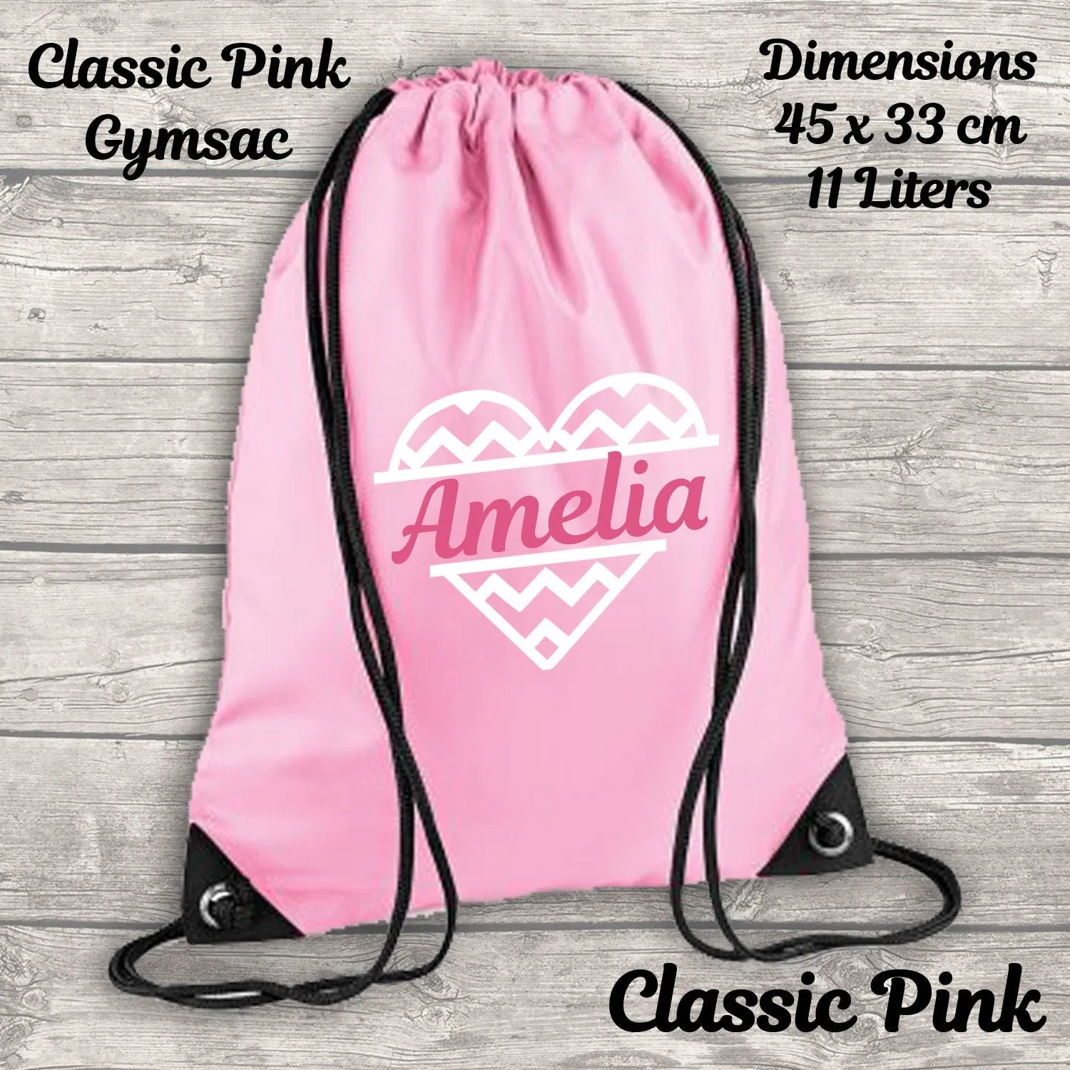 Personalised Heart Backpack Kids 18 12 or 9 Litre Boys Girls Name Lunch Bag Water Bottle Pencil Case School PE Bag Back To Schoo