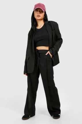 Petite Fold Over Waistband Cargo Pants