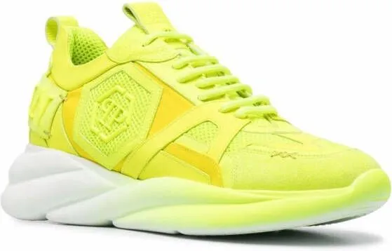 Philipp Plein Hurricane yellow chunky sneakers