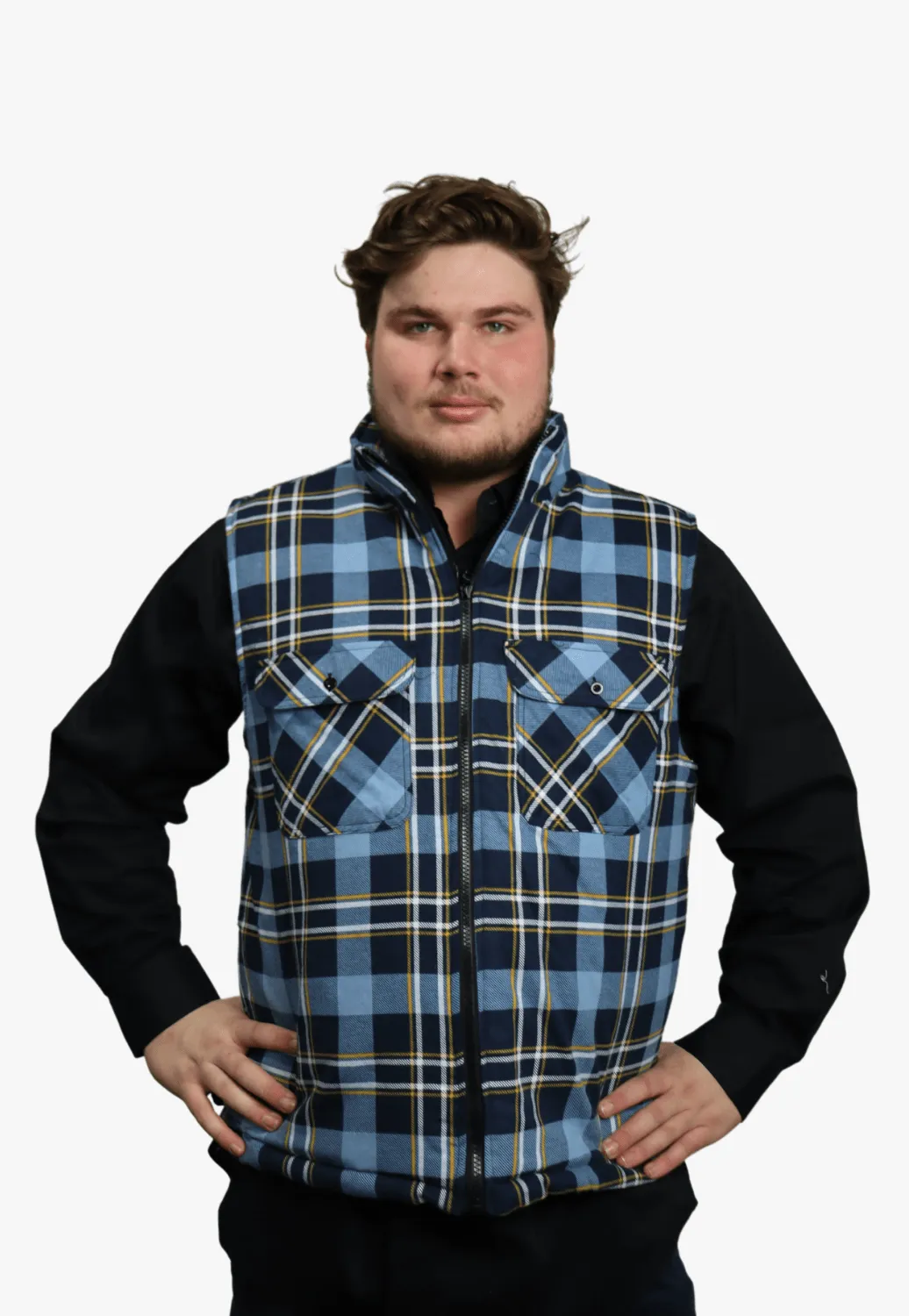 Pilbara Zipper Flannelette Quilted Vest
