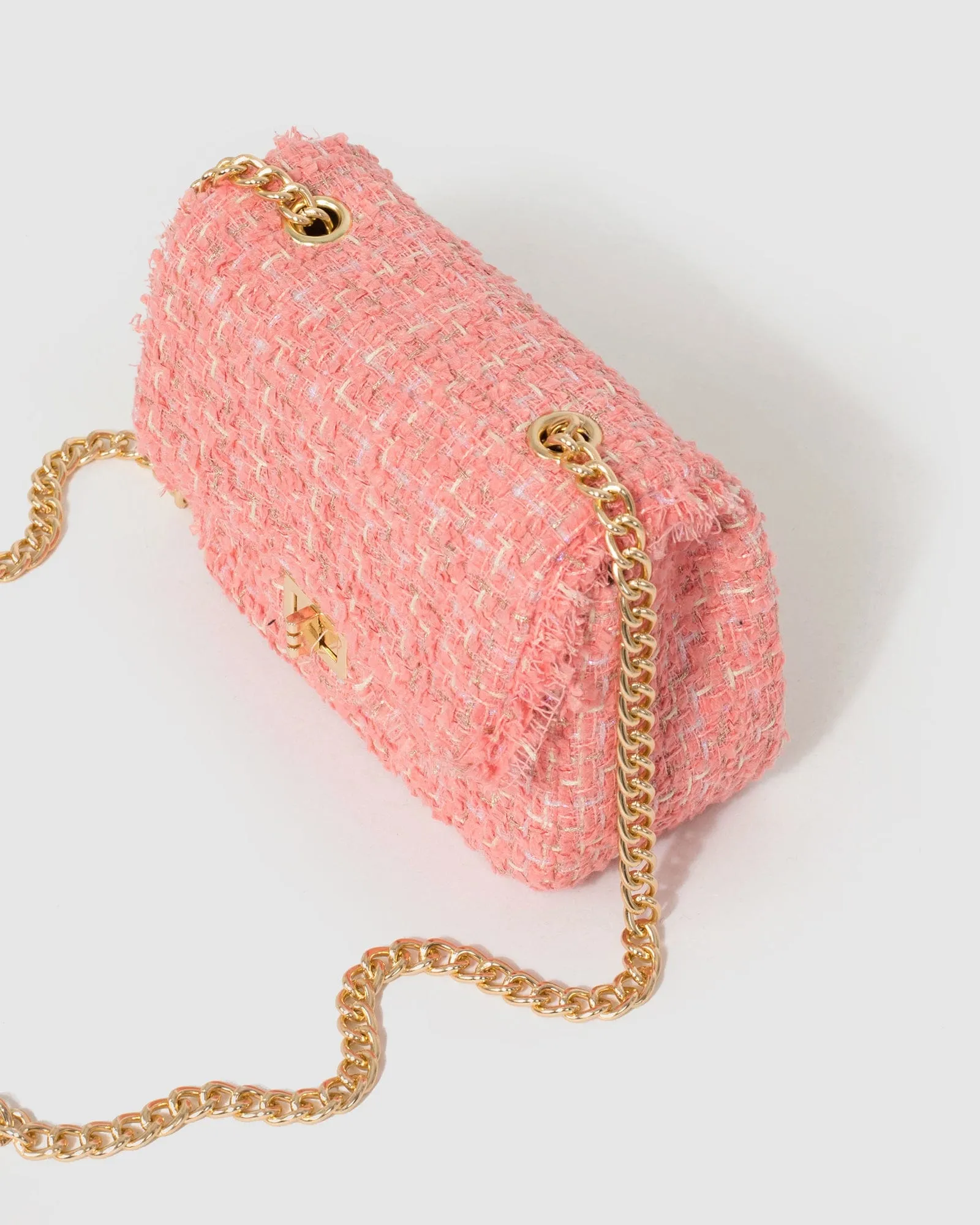 Pink Chelsea Chain Crossbody Bag