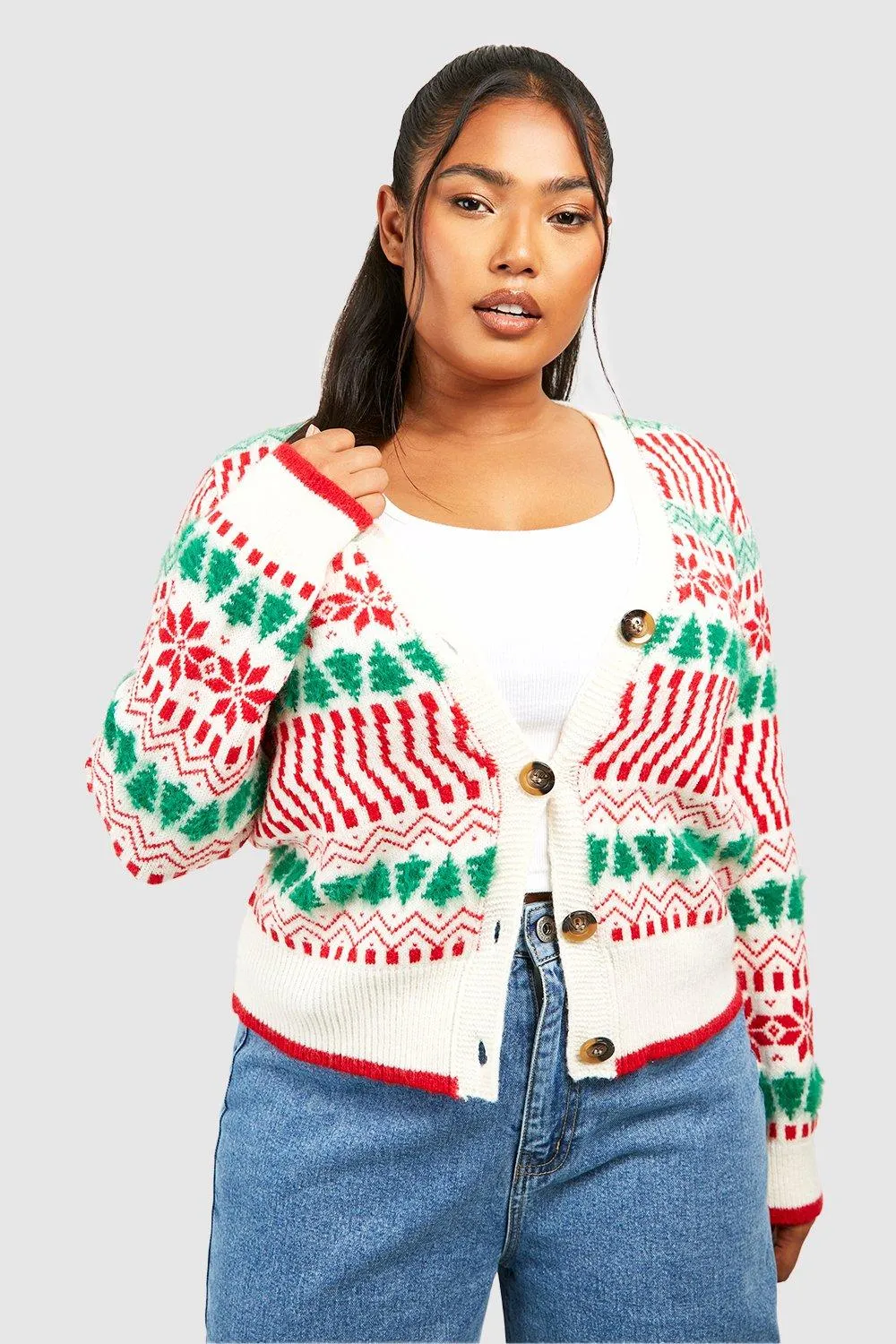Plus Fairisle Cardigan