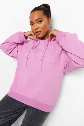 Plus La Applique Oversized Hoodie