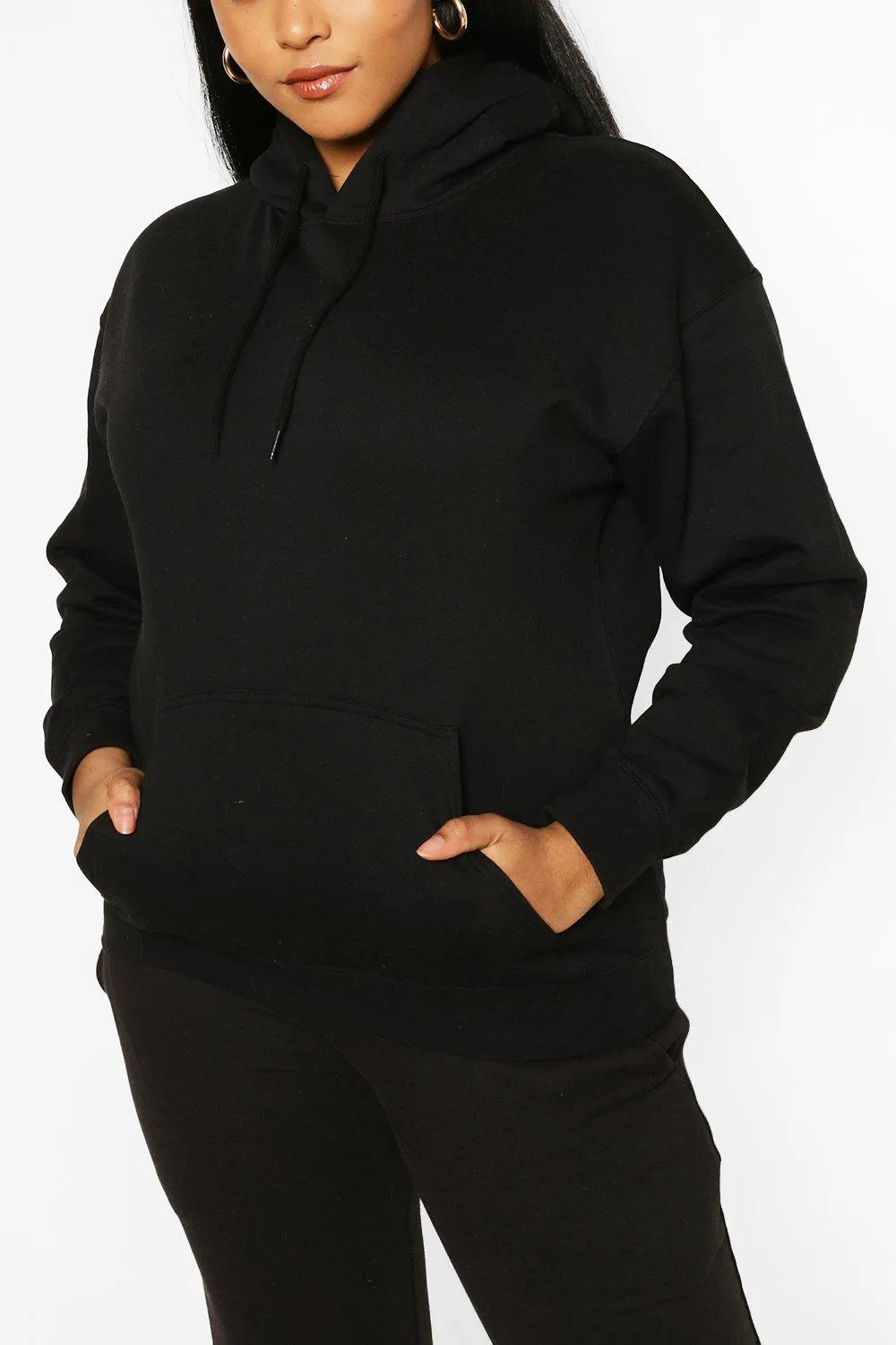 Plus Oversized Basic Hoodie