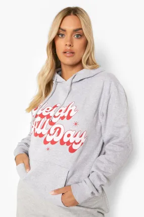Plus Sleigh All Day Christmas Hoodie