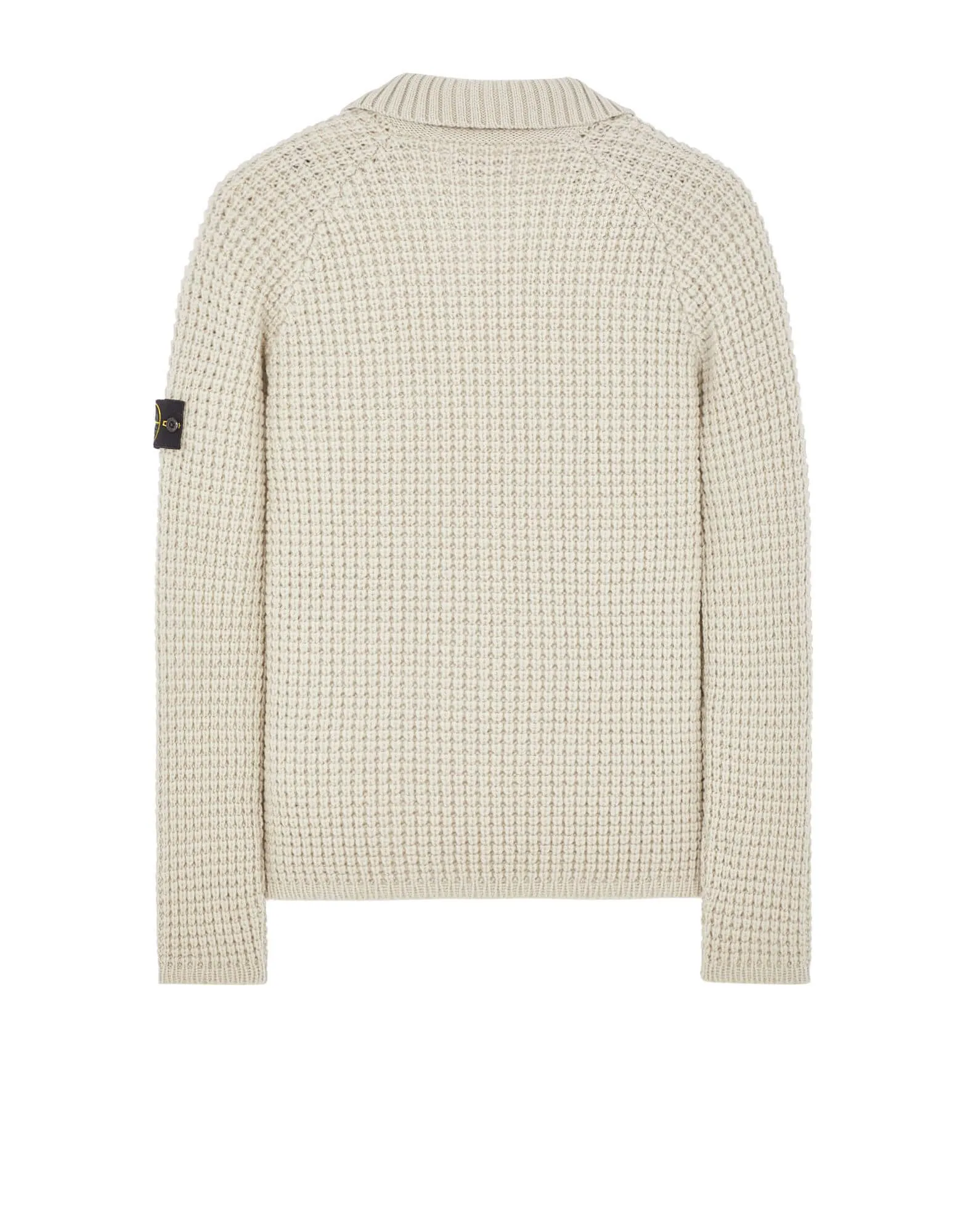 Polo Collar Knit Sweater in Pure Wool