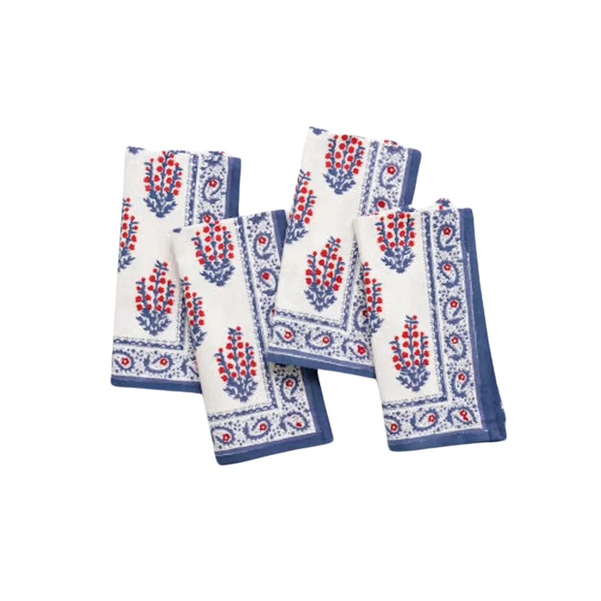 Pomegranate Sagar Red & Blue Napkin Set - 4