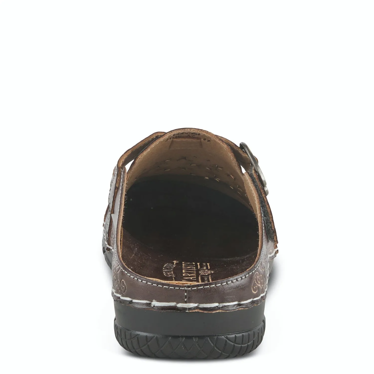  Popcorn Mini Flower Belted Clog in Brown CLOSEOUTS  