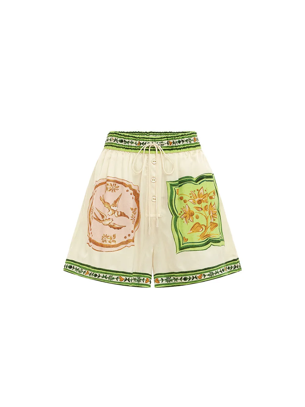 Porcelain Silk Shorts