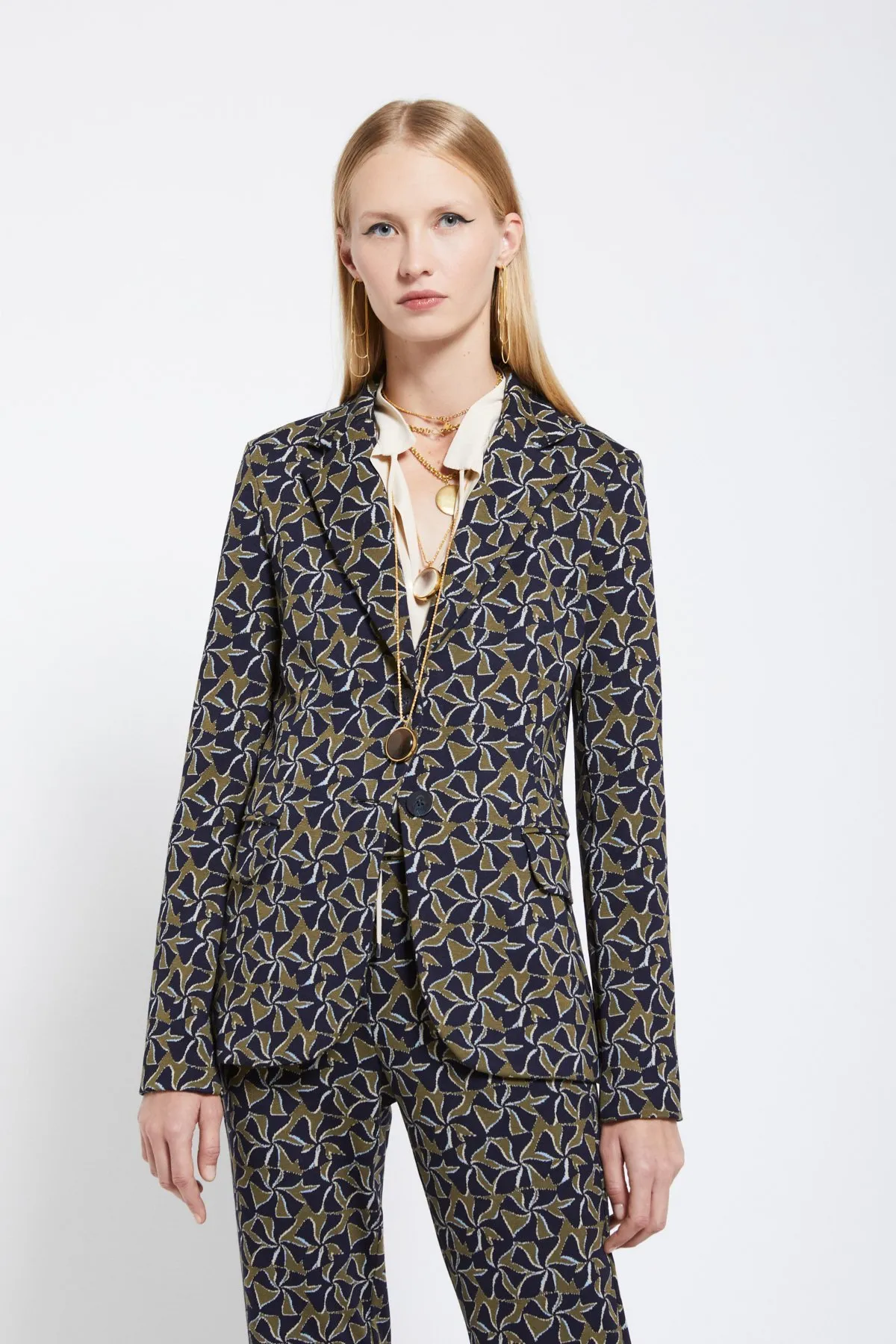 Printed fit jacket