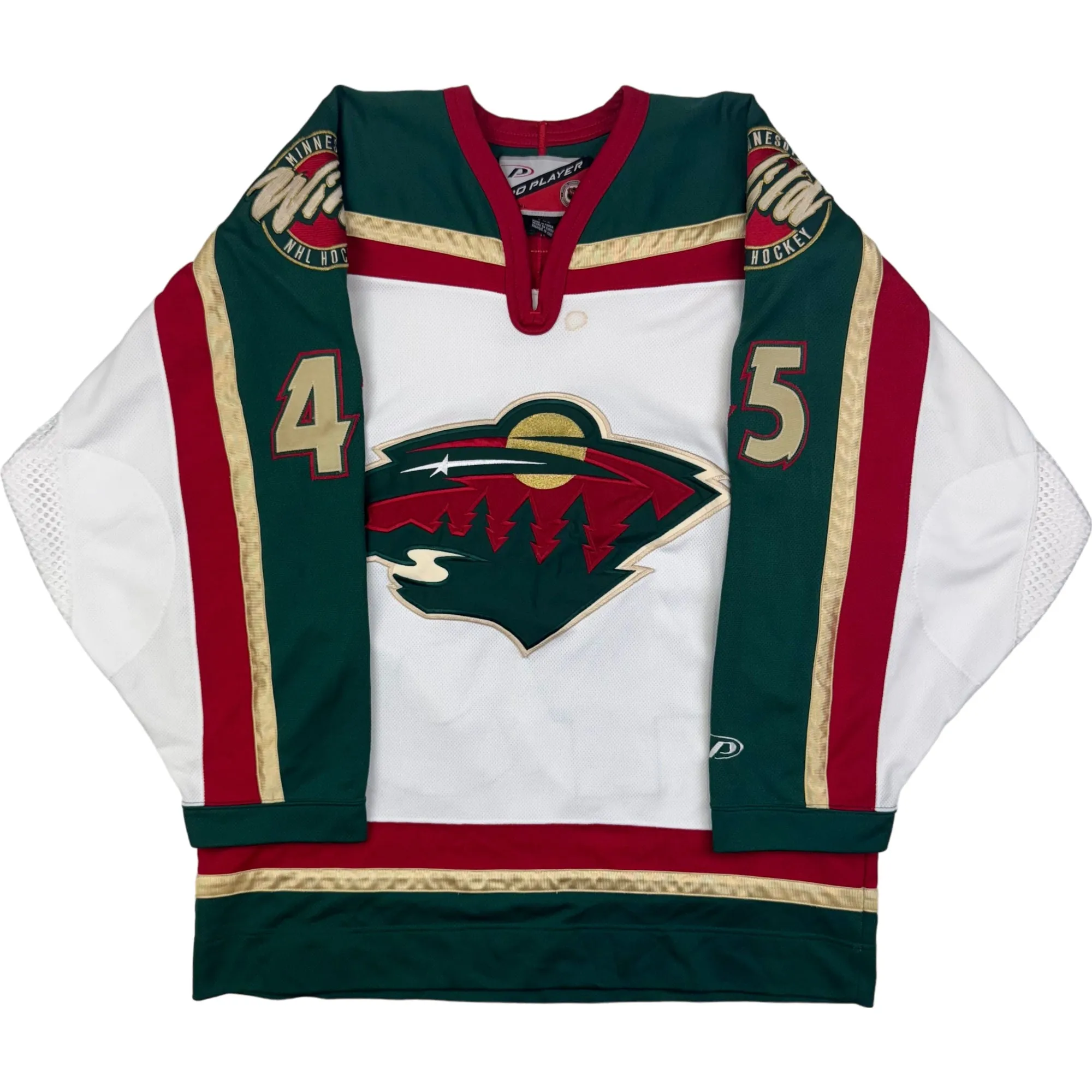 Pro Player NHL Minnesota Wild 45 Hockey Jersey Green White Rare