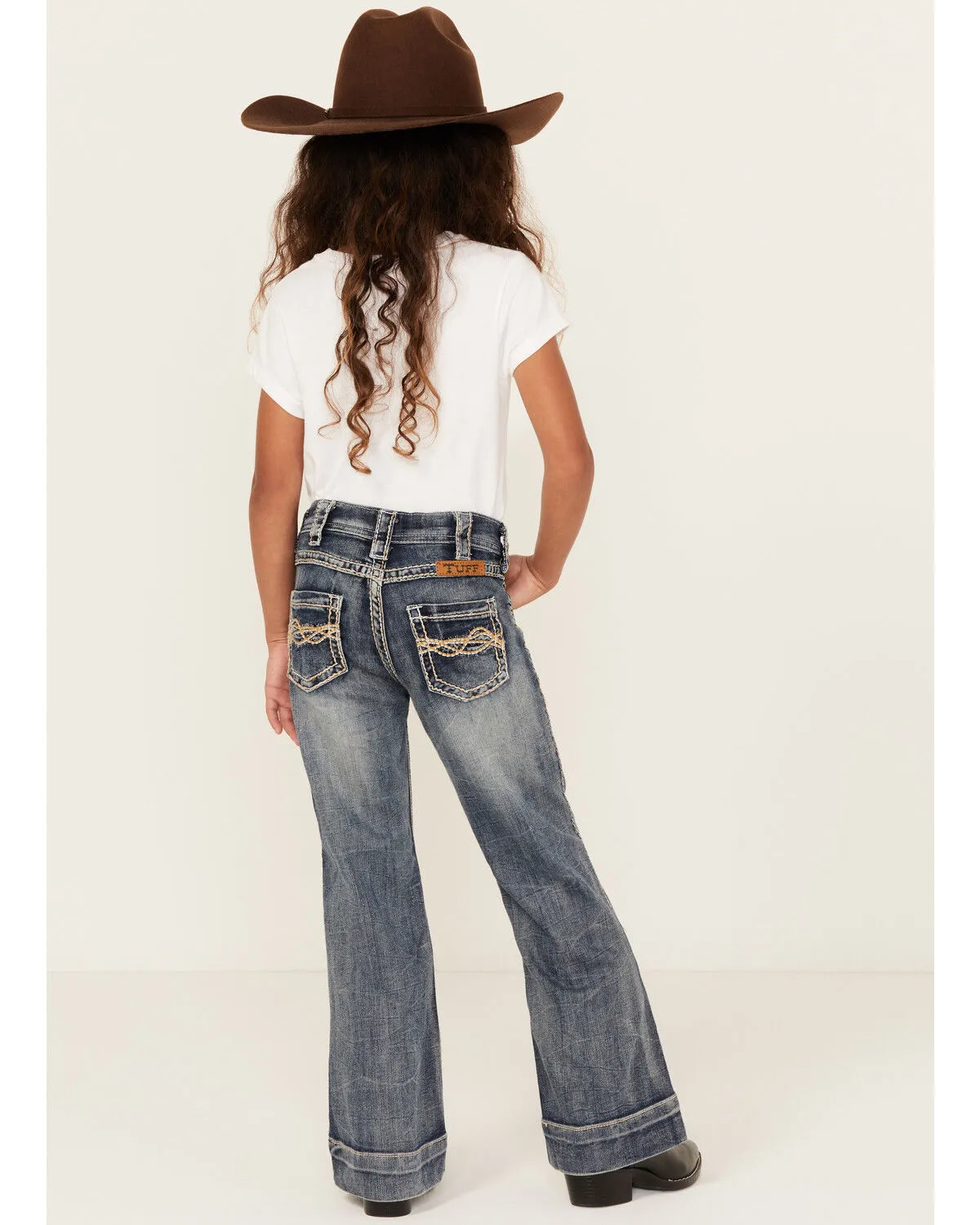 Product Name:  Cowgirl Tuff Girls' Front Seam Timeless Stretch Trouser Jeans