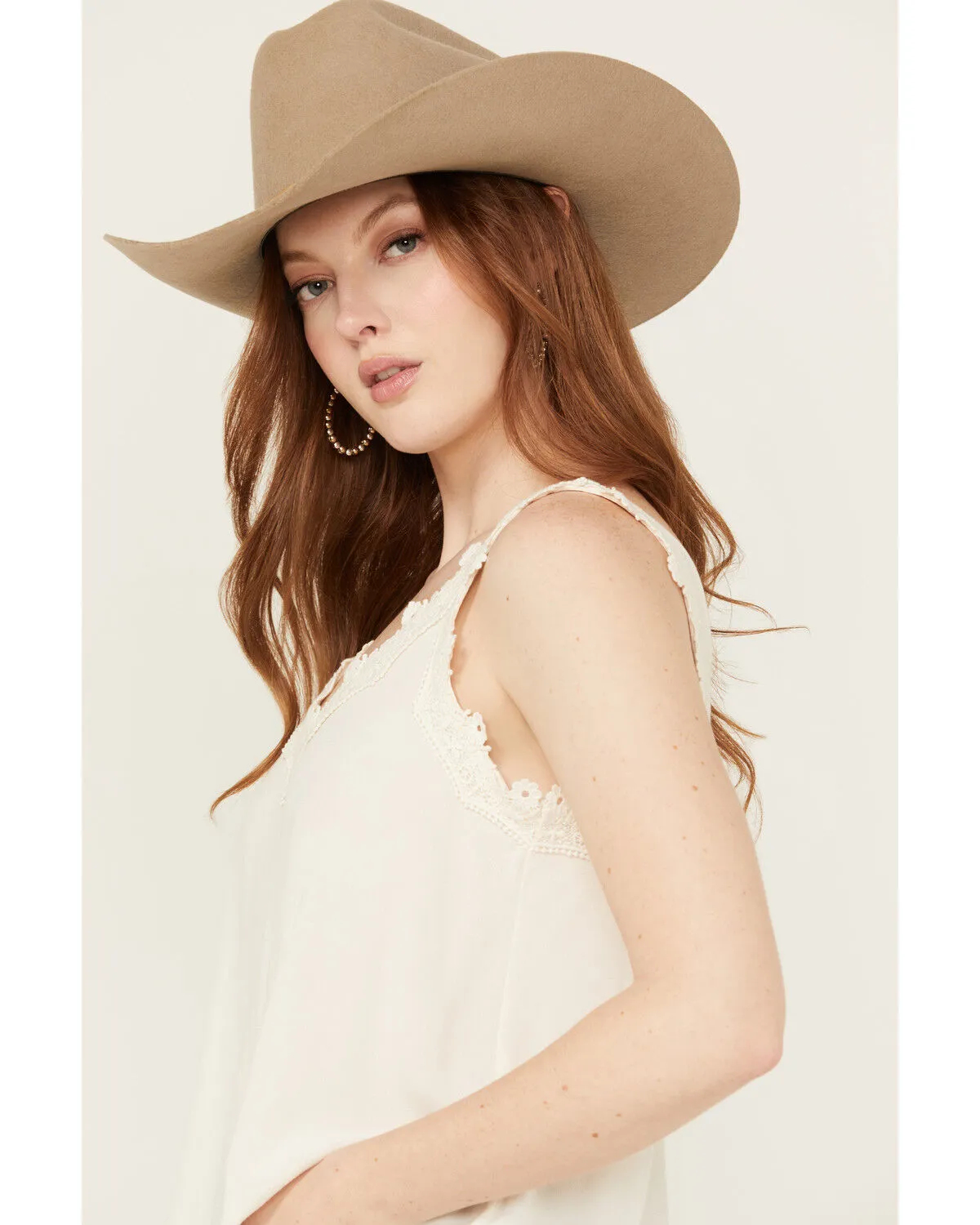 Product Name:  Eyeshadow Women's Lace Trim Tank Top