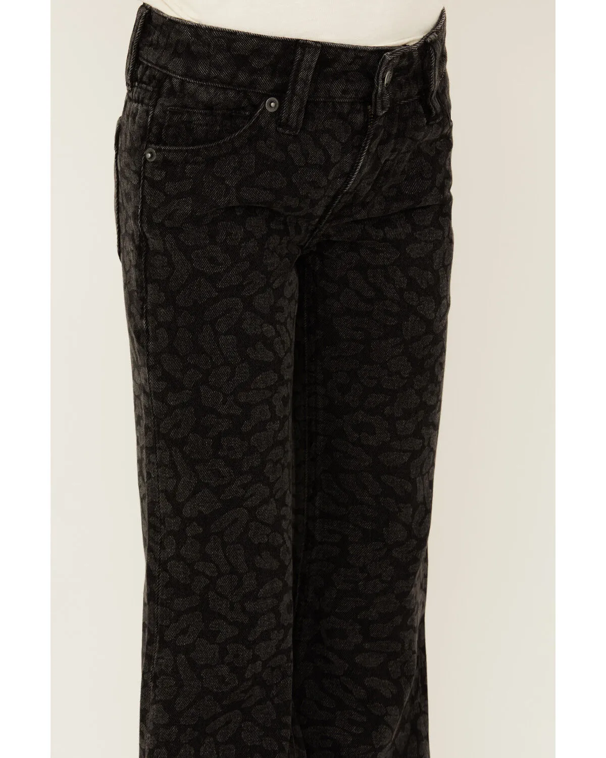 Product Name:  Rock & Roll Denim Girls' Cheetah Print Trouser Jeans