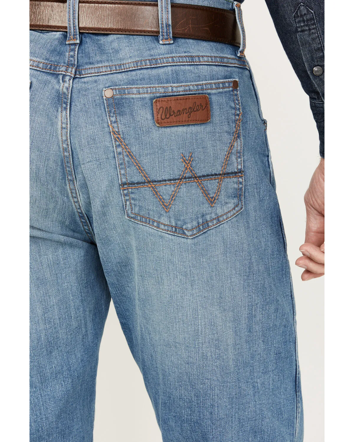 Product Name:  Wrangler Retro Men's Fergus Medium Wash Slim Straight Stretch Denim Jeans