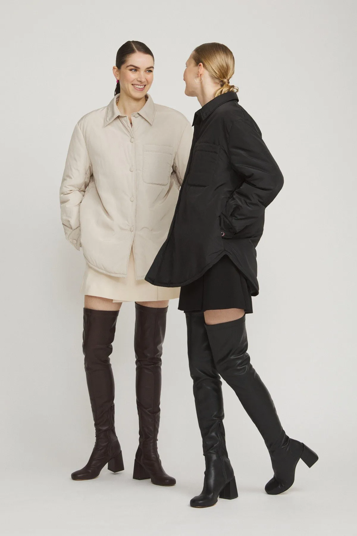 Puffer shirt jacket