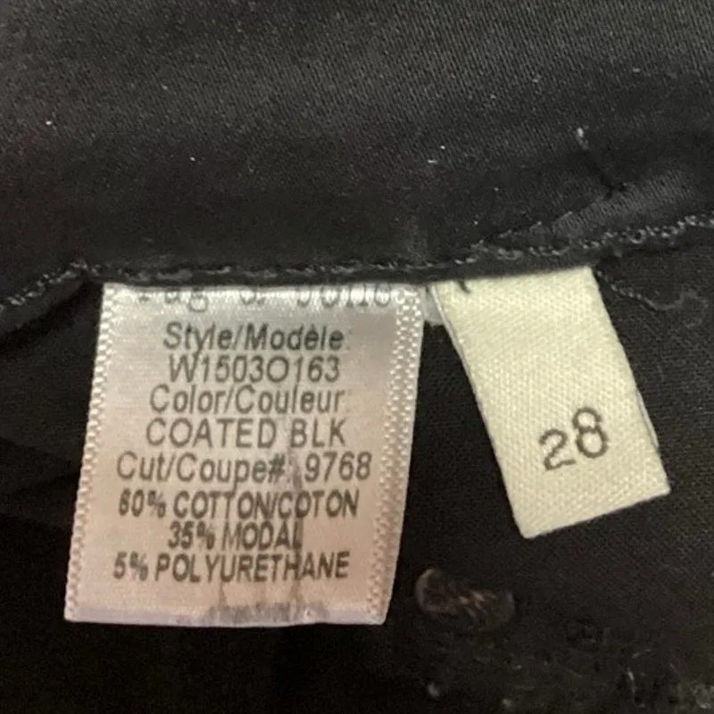 Rag & Bone Women's Black Mid Rise Stretchable Ankle Skinny Denim Jeans Size 28
