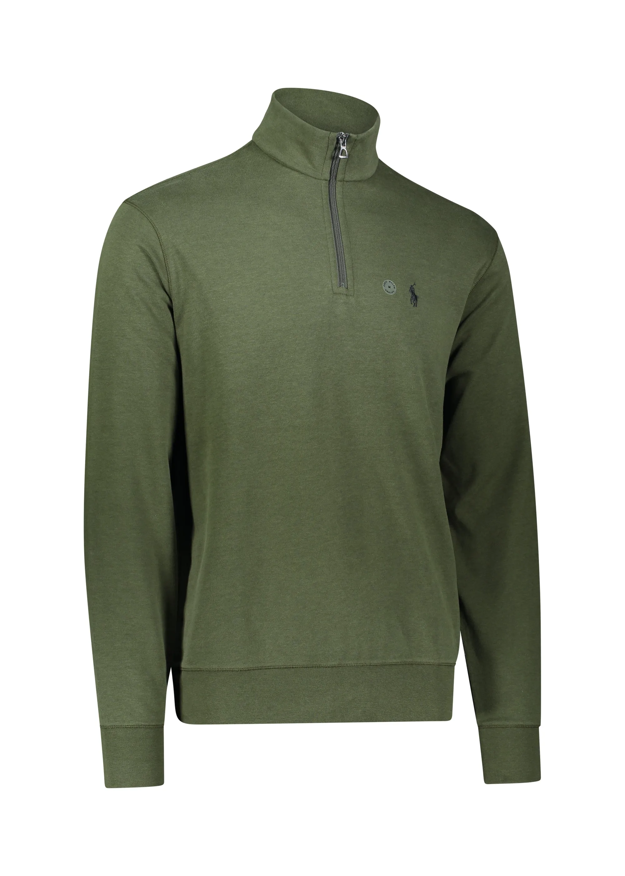 Ralph Lauren L/S 1/4 Zip Knitwear - Armadillo Green