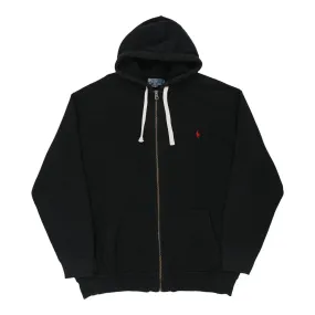 Ralph Lauren Tall Hoodie - 2XL Black Cotton Blend