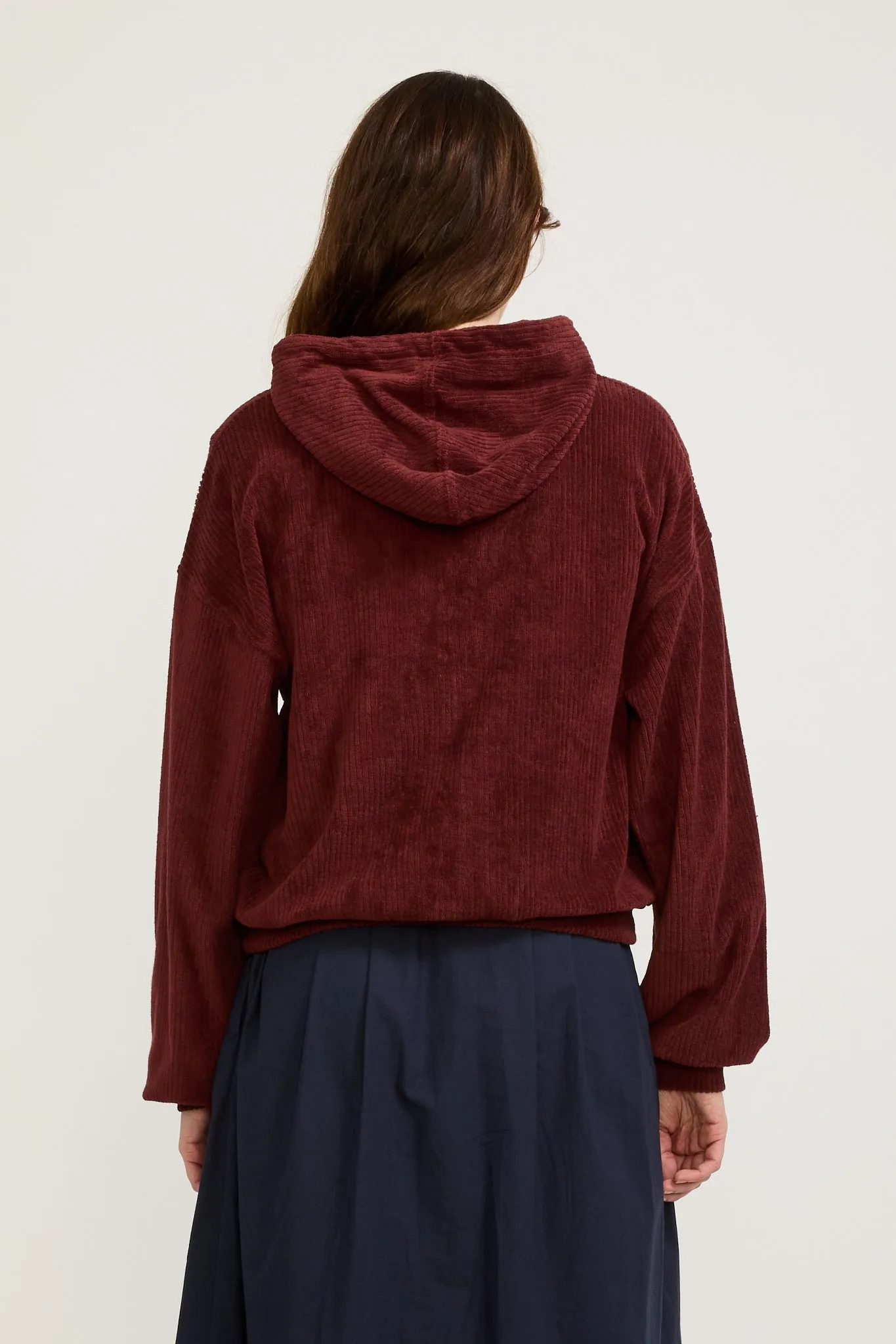 Ran Hoodie Aster Brown Red