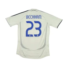 Real Madrid Original Beckham 2006/2007 Adidas Home Football Shirt Small/Medium