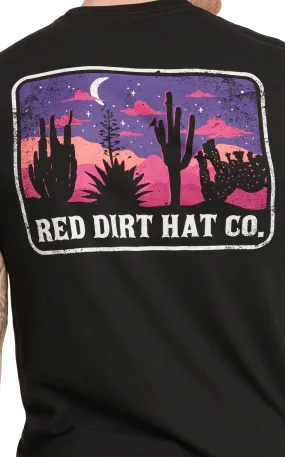 Red Dirt Hat Co. Men's Black Desert Nightfall Logo Graphic T-Shirt