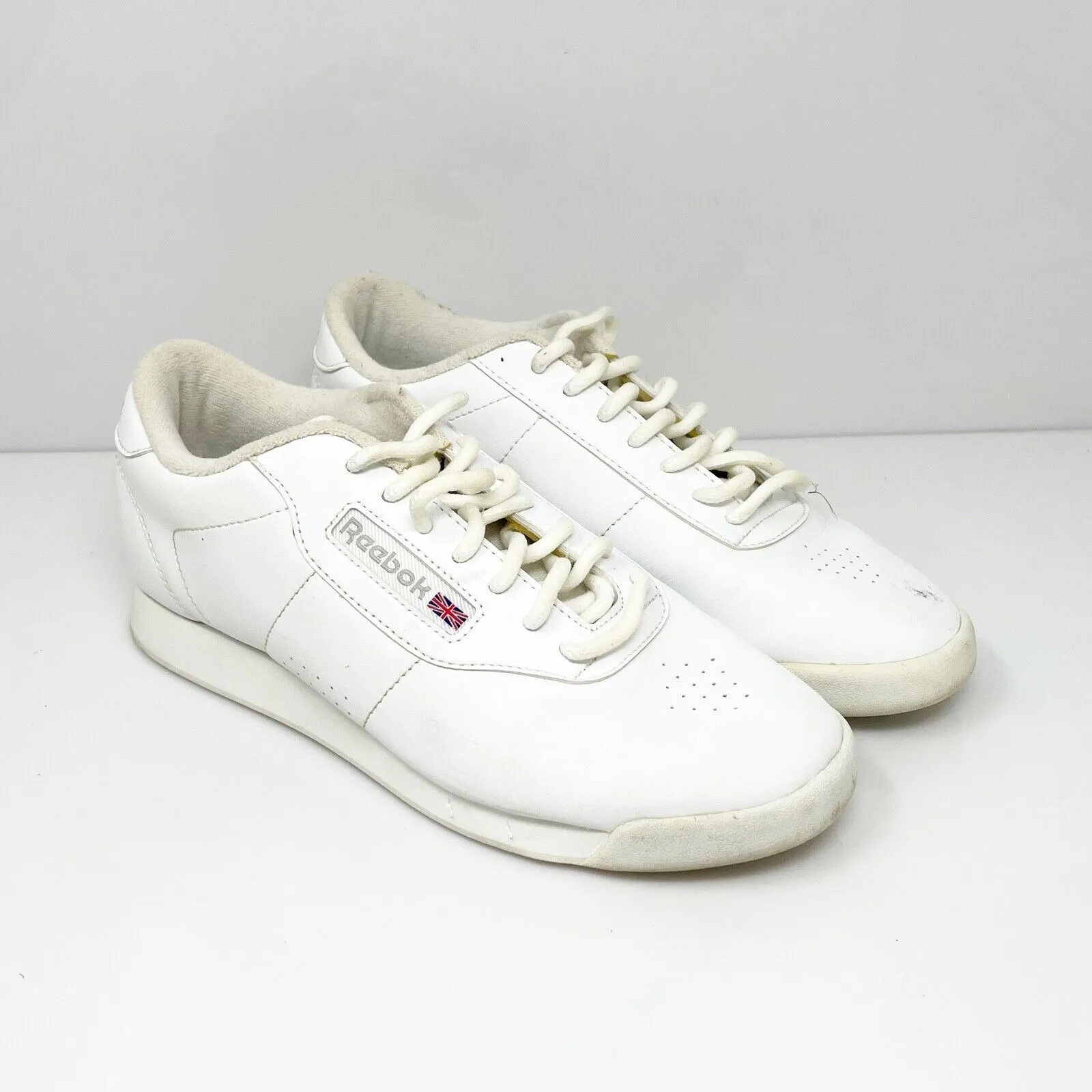 Reebok Womens Classic Princess 30500 White Casual Shoes Sneakers Size 8 D