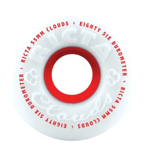 Ricta Wheels Clouds White/Red Core 86a 55mm