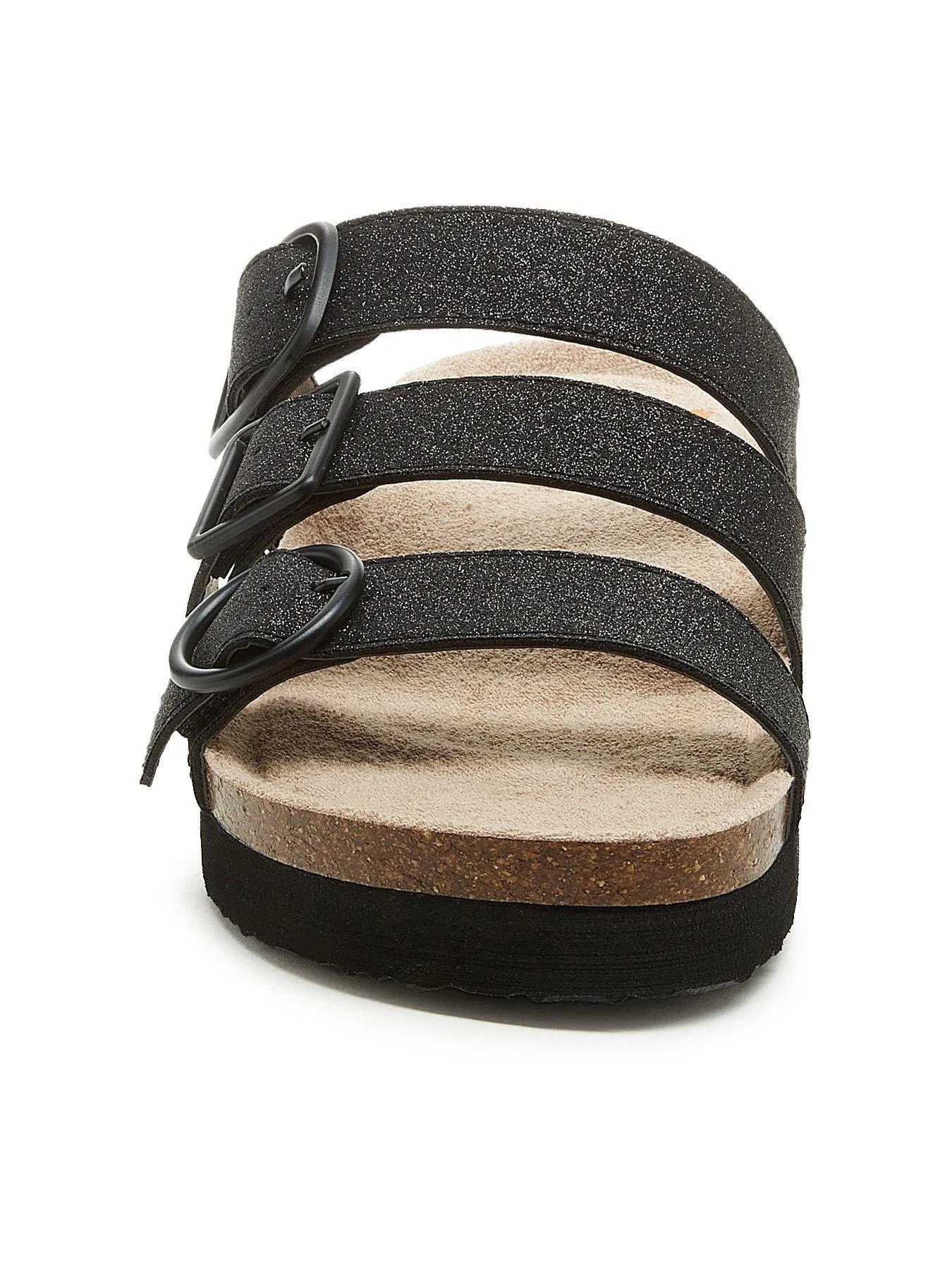 Rocket Dog Ashley BraidedGlitter Slider Sandals - Black