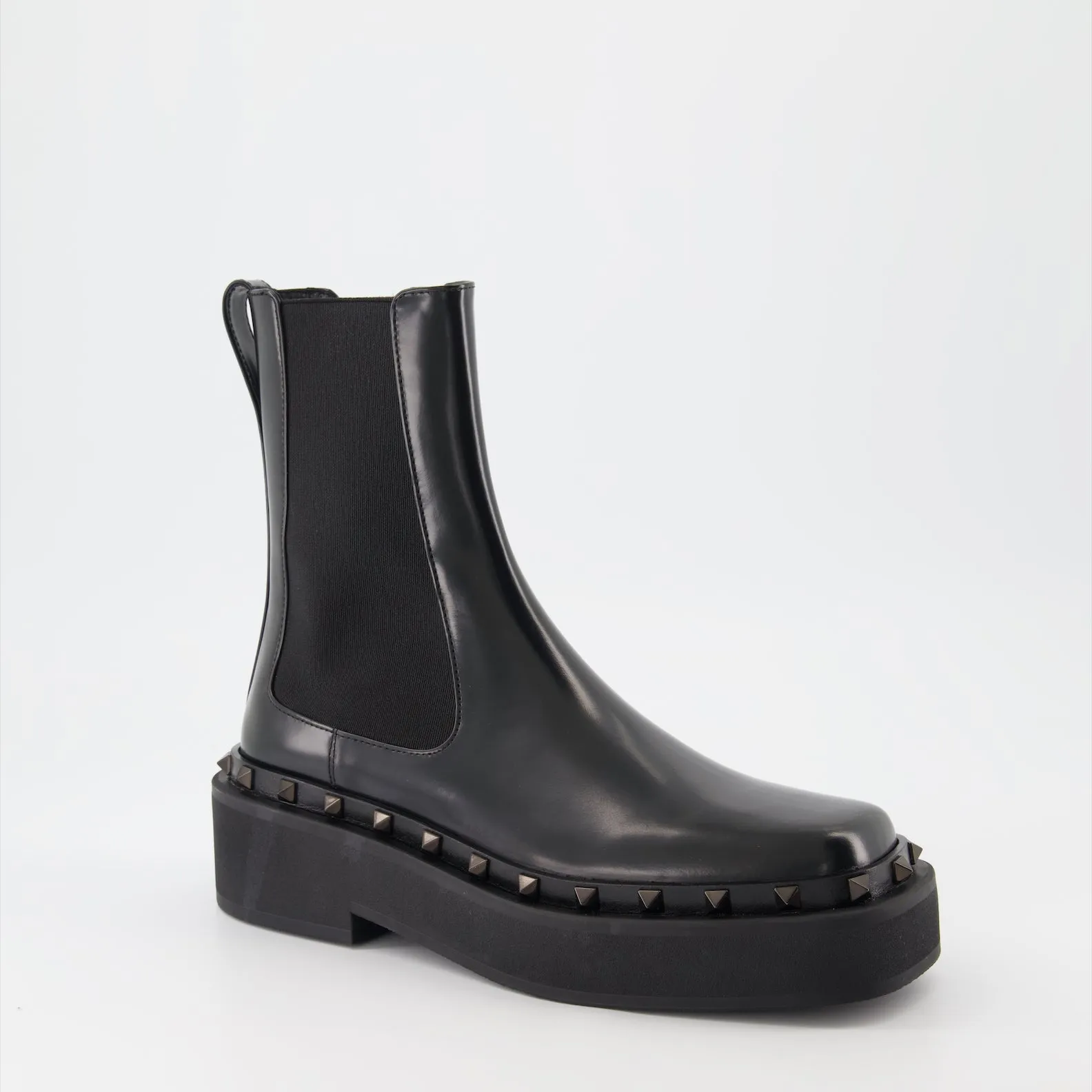 Rockstud M-Way Leather Ankle Boots