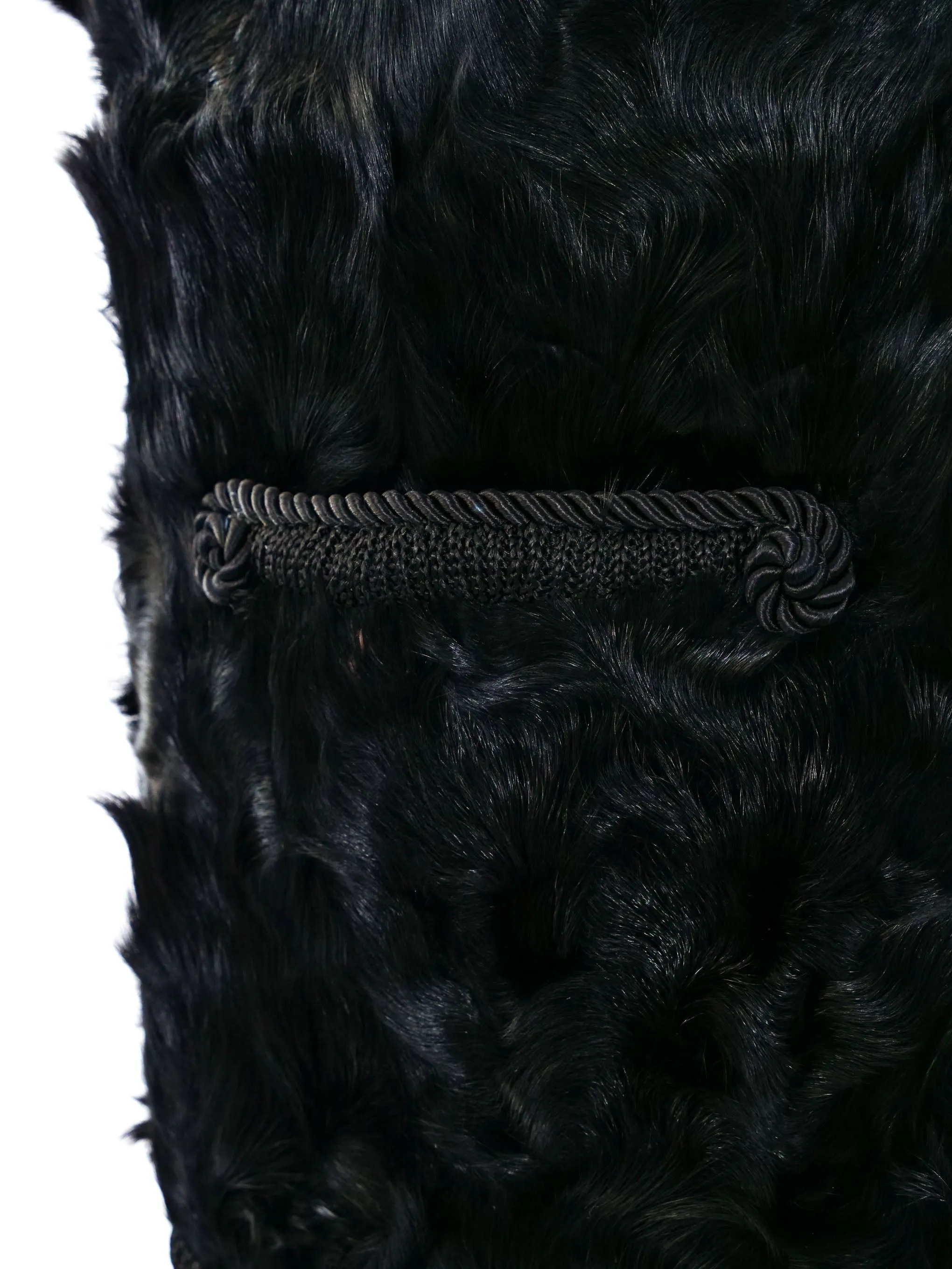 Rope Trimmed Fur Vest
