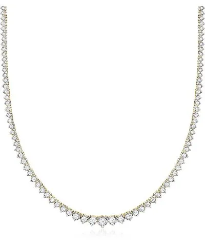 Ross Simons Graduated Lab-Grown Diamond Tennis Necklace in 18kt Gold Over Sterling