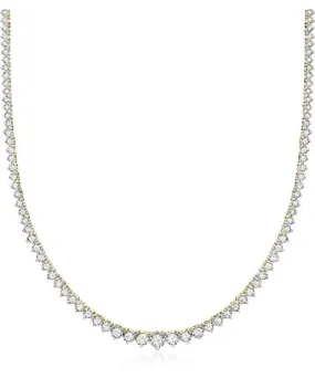 Ross Simons Graduated Lab-Grown Diamond Tennis Necklace in 18kt Gold Over Sterling