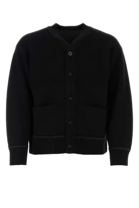 Sacai Black Cashmere Blend Cardigan