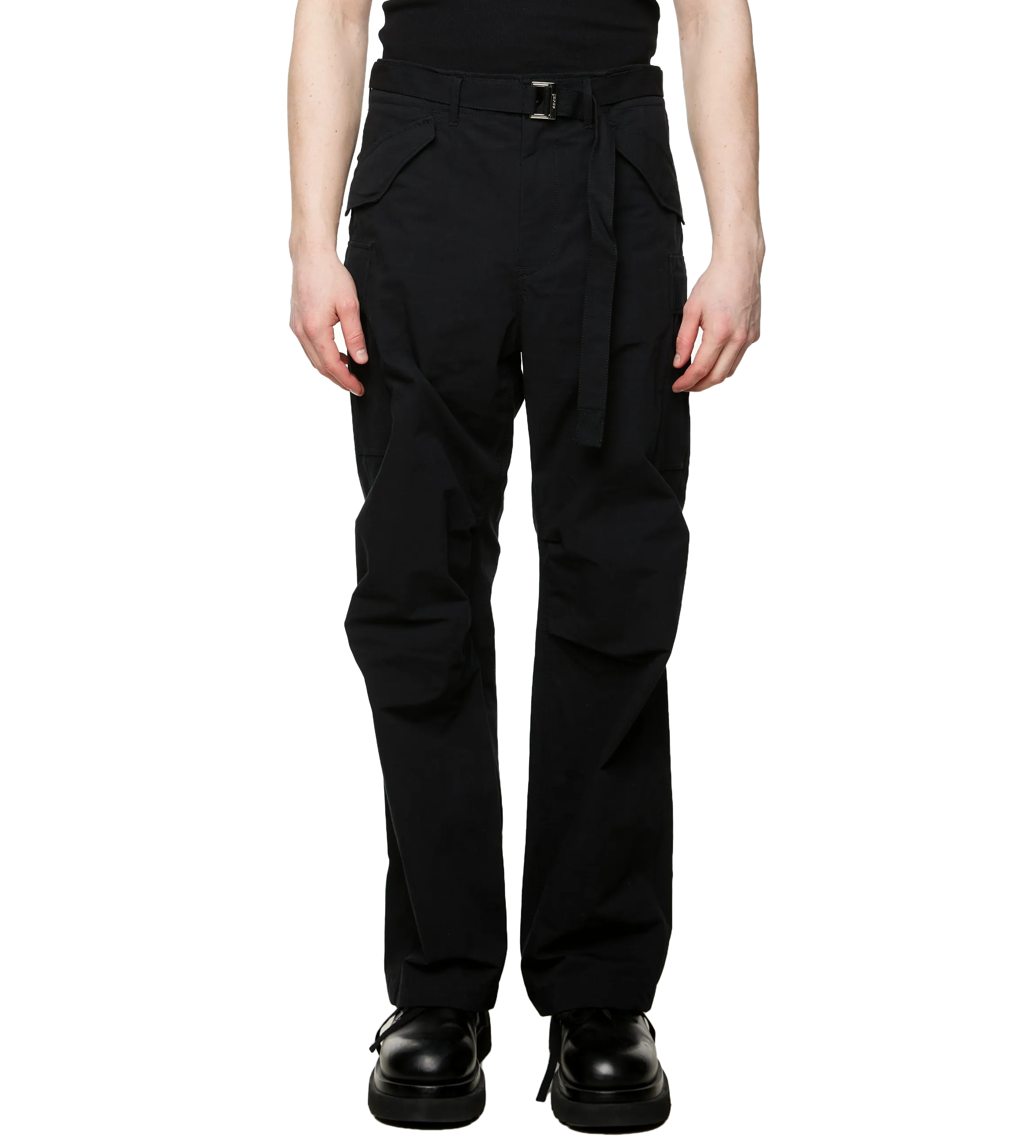 Sacai    Rip Stop Cargo Pants Black