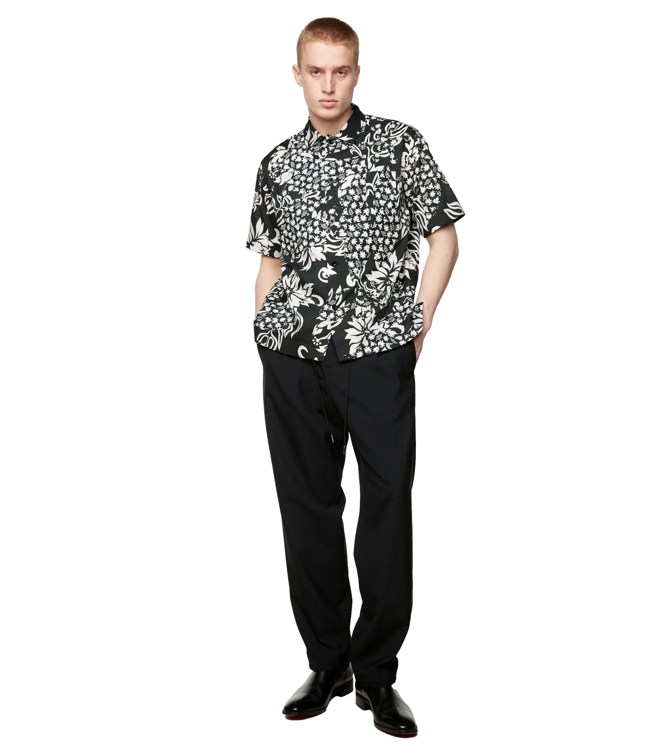 Sacai    Rip Stop Cargo Pants Black