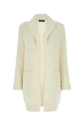 Saint James White Mohair Blend Cardigan